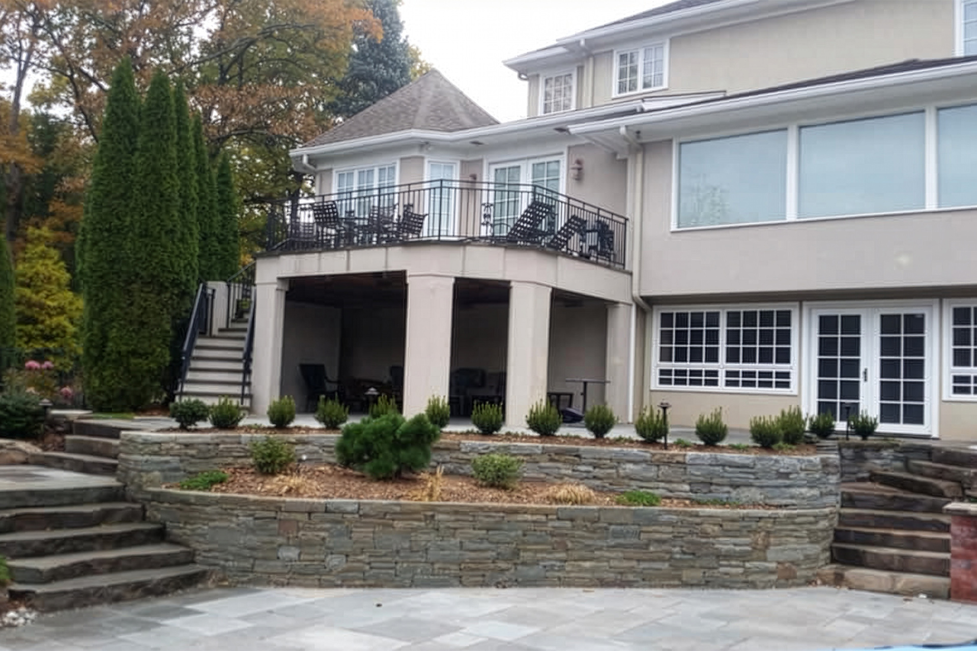 Paver patio outdoor dining set