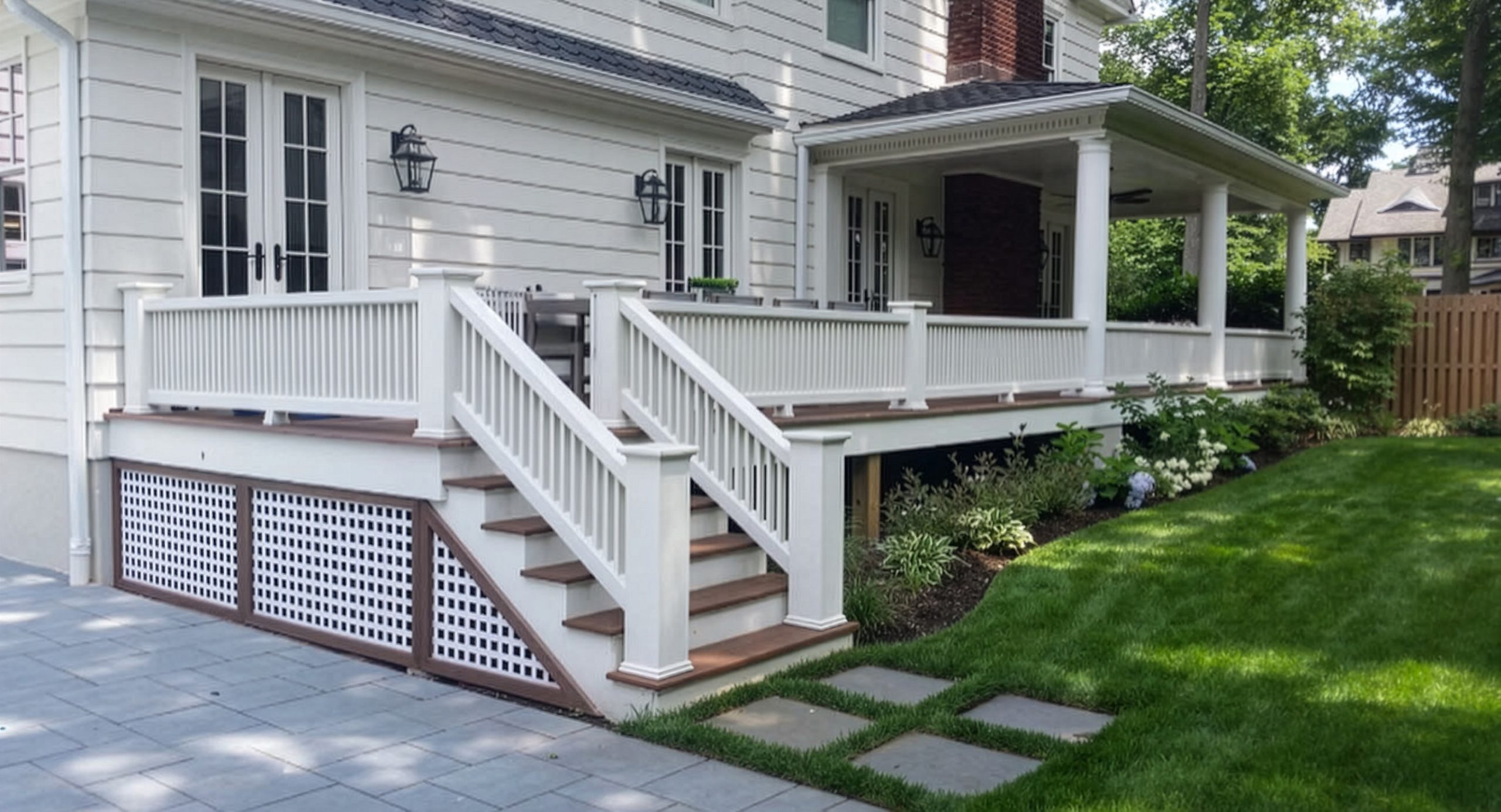 Paver patio outdoor dining set