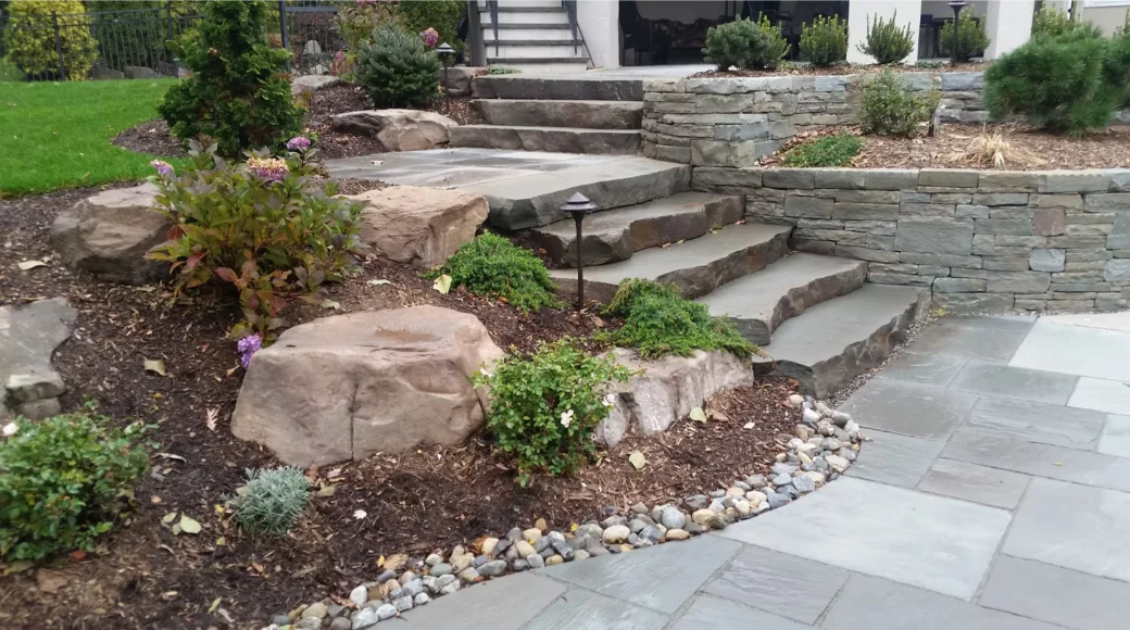 Japanese garden water feature
