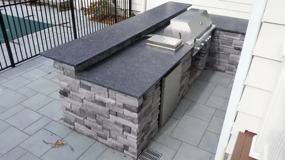 BBQ grill on outdoor patio